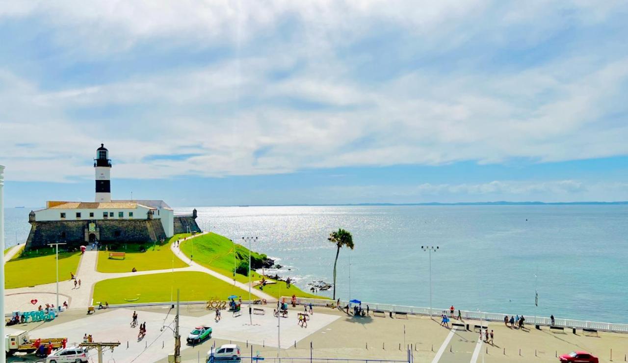 Apartamento No Farol Da Barra. Vista Deslumbrante Para O Mar! No Circuito Do Carnaval. Ao Lado Do Porto Da Barra ! Salvador Exterior foto