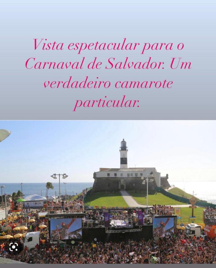 Apartamento No Farol Da Barra. Vista Deslumbrante Para O Mar! No Circuito Do Carnaval. Ao Lado Do Porto Da Barra ! Salvador Exterior foto